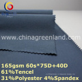 Тенсел полиэстер спандекс ткань для женщины брюки (GLLML363)